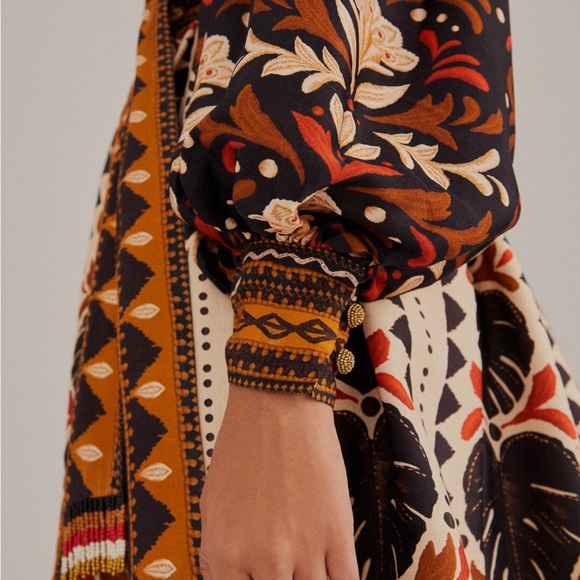 FARMRIO Multicolor Tapestry Garden V
Neck Mini Dress - Picture 7 of 12